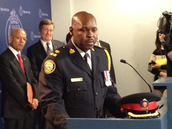 Mark Saunders was announced as Toronto's new police chief on April 20, 2015.