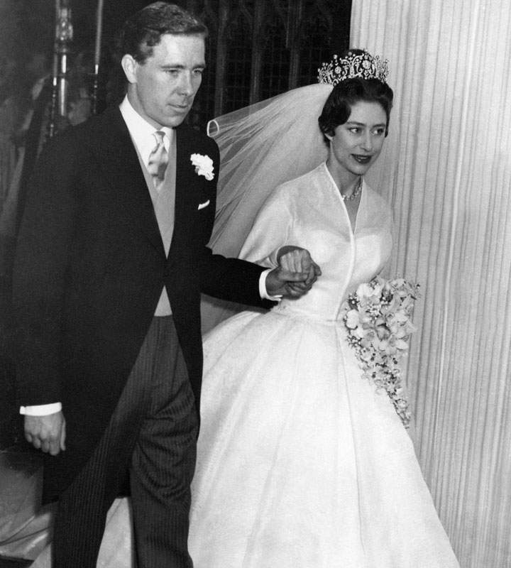 The newly-wed Princess Margaret, the younger sister of Britain's Queen Elizabeth II, leaves hand in hand with her husband the photographer Antony Armstrong-Jones London's Westminster Abbey on their wedding day 06 May 1960. Armstrong-Jones was later created Earl of Snowdon. They had two children, son Linley, and daughter Sarah, but announced their separation in March 1976. When the marriage was officially ended two years later, Margaret became the first royal to divorce since Henry VIII in the 16th century.