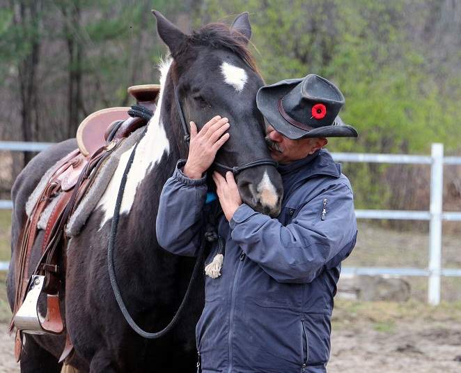 Roger Boudreau at the War Horse Project in Pembroke.