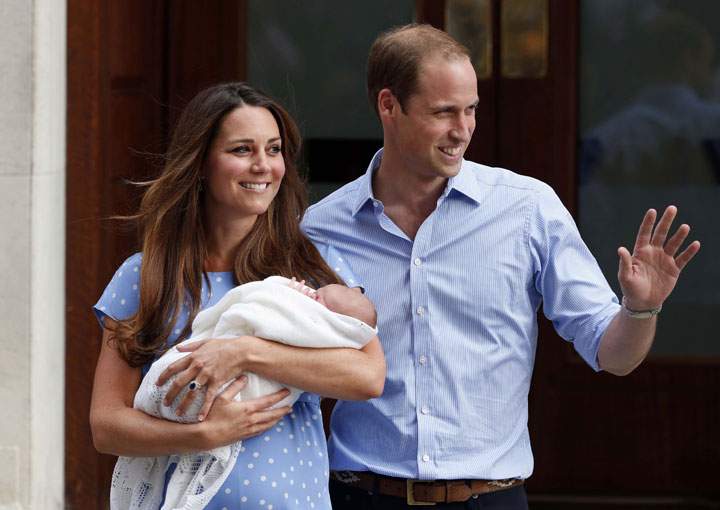 Prince William and Kate debuted their firstborn son George to the world in an aden+anais blanket.
