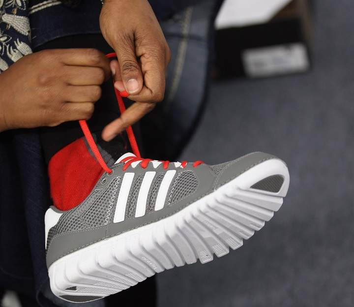 Running shoe.