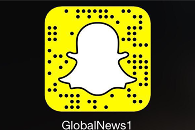 Find Global News on Snapchat as globalnews1.