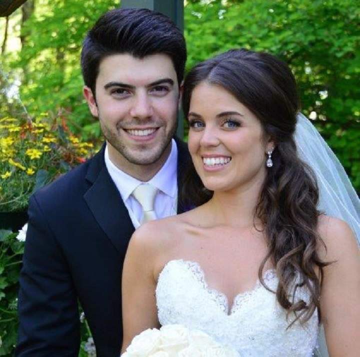 On their wedding day.
