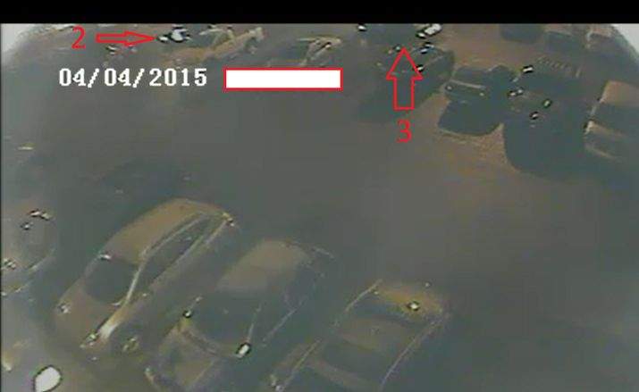 Witness vehicle blocked by suspect vehicle