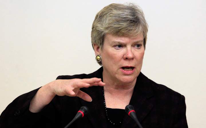 Rose Gottemoeller, Acting Under Secretary for Arms Control and International Security. Gottemoeller spoke for the U.S. delegation Friday, May 22, 2015, in blocking a landmark nuclear treaty review at the United Nations.