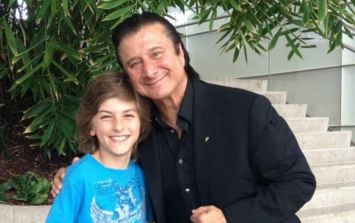 Cory Palfalvi with Steve Perry, the former lead singer of American rock band, Journey.