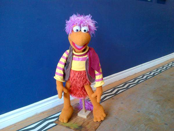 Gobo of Fraggle Rock is in the Dart Gallery for a Tribute to Jim Henson, May 2015.