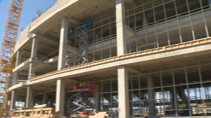 So far, construction of the new stadium is around 41 per cent complete with 270 workers on-site. By August there will be close to 350 workers.