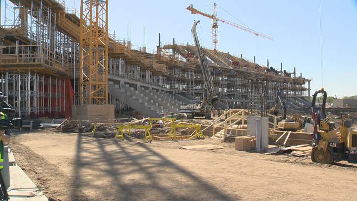 So far, construction of the new stadium is around 41 per cent complete with 270 workers on-site. By August there will be close to 350 workers.