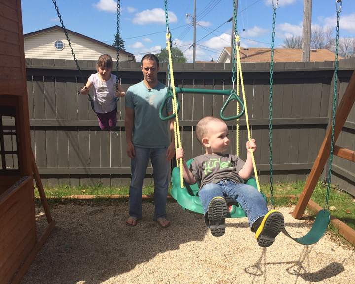 Nathan Riley Walker swing broken leg slide
