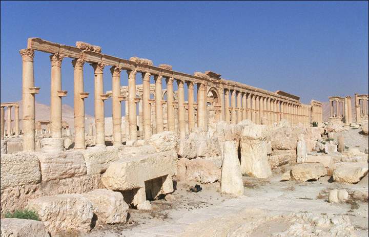 Islamic State (IS) militants in Syria have entered the Unesco World Heritage site of Palmyra after seizing the town next to the ancient ruins. IS has previously demolished ancient sites in Iraq that pre-date Islam.