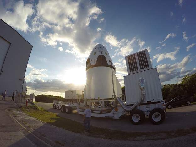 The Dragon 2 pad abort capsule.