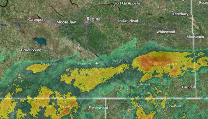 Environment Canada has issued a weather warning for the southeast corner of Saskatchewan over the Victoria Day long weekend.