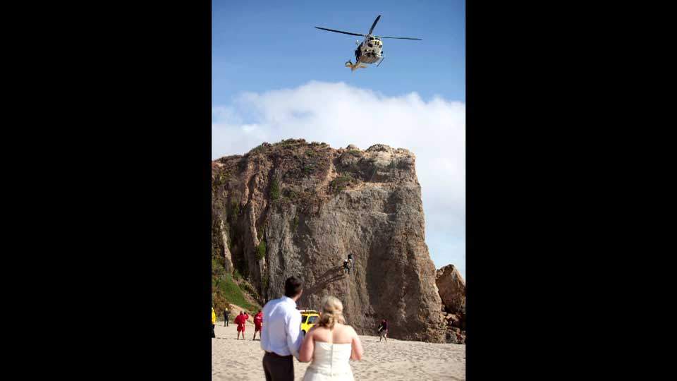 wedding crashed by helicopter
