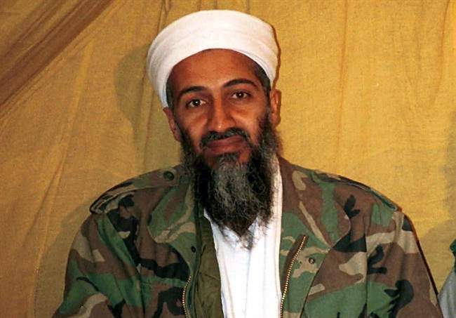 This undated file photo shows the late al Qaida leader Osama bin Laden in Afghanistan. 