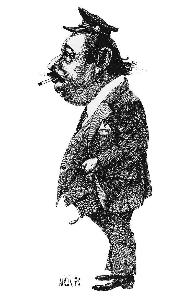 Former Quebec premier Jacques Parizeau portrayed by Montreal political satirist Aislin in 1978.