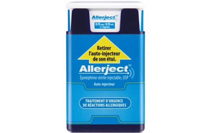Health Canada is recalling lots 2857508 and 2857505 of Allerject 0.15 mg/0.15 ml auto-injector following the discovery of a defect with the needle.
