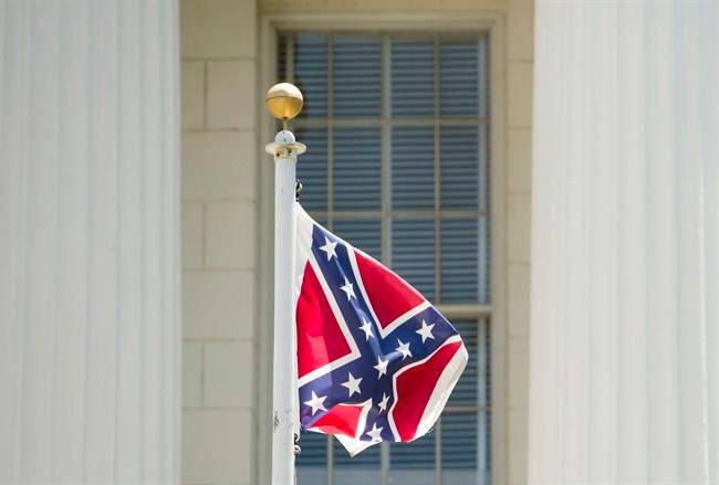 A Confederate flag flies on the grounds of the Alabama Capitol building in Montgomery, Ala., June 22, 2015.