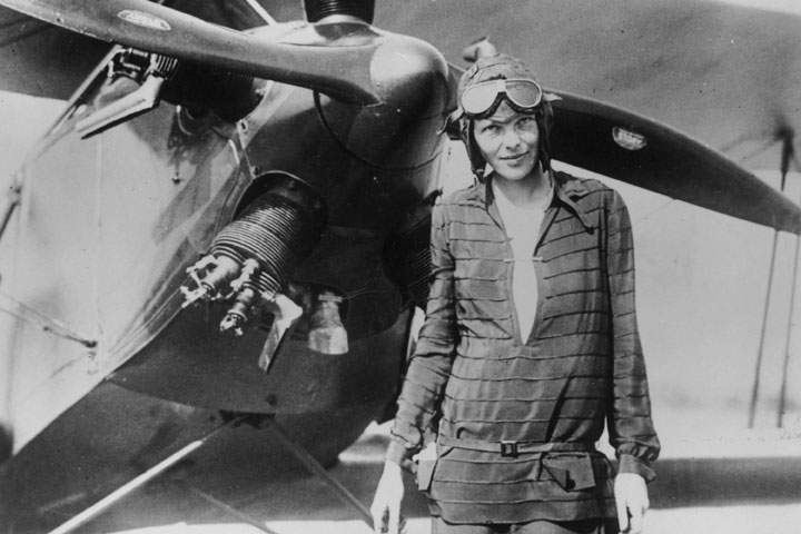 Amelia Earhart, pictured in an undated photo.