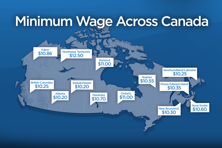 Minimum wage map