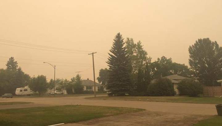 Smoke in Watrous from the wildfires in northern Saskatchewan.
