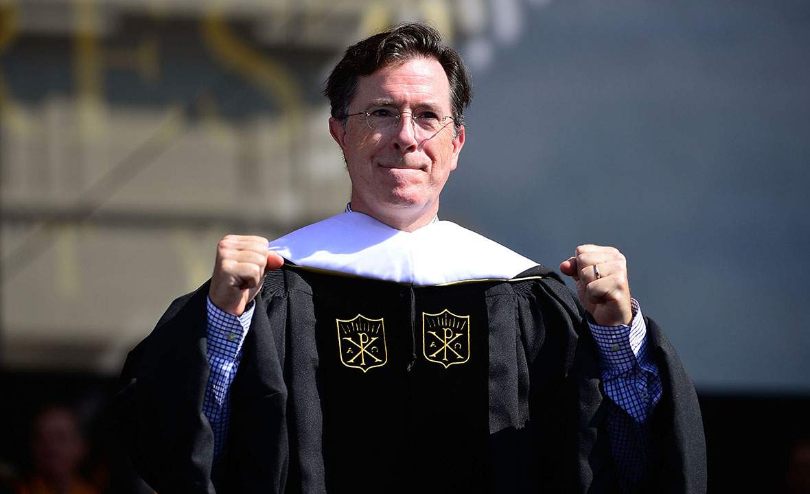 Stephen Colbert, pictured on May 18, 2015.