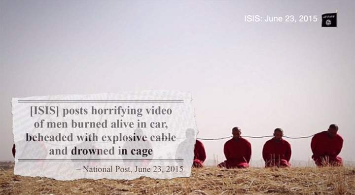 A screenshot of the Conservative’s attack ad “Justin Trudeau on ISIS” released on June 25. Credit: Conservative Party of Canada / YouTube