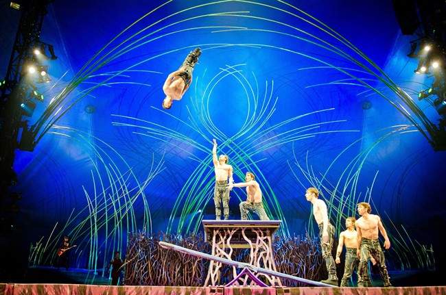 Actors perform in Cirque du Soleil's "Kurios - Cabinet of Curiosities" in this undated handout photo. 