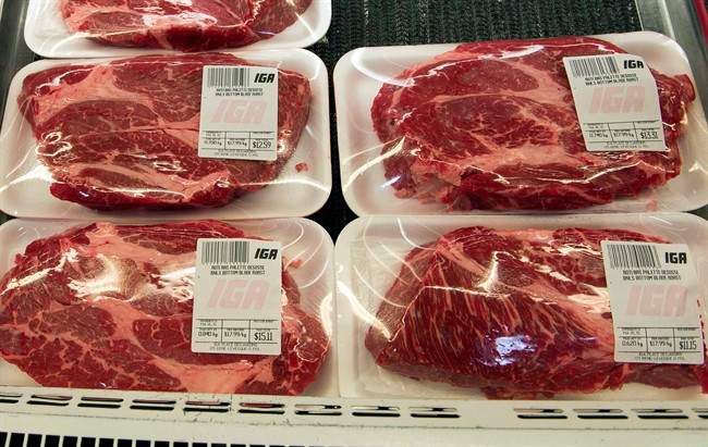 Packaged meat is seen at a grocery store Tuesday, May 19, 2015 in Montreal. 