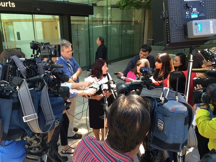 Robert Dziekanski’s mother addresses the media and said she’s happy with guilty verdict in the perjury case.