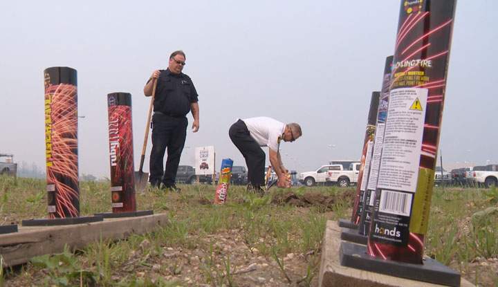 As people make their Canada Day plans, the Saskatoon Fire Department performs a demonstration on how to safely set off fireworks.