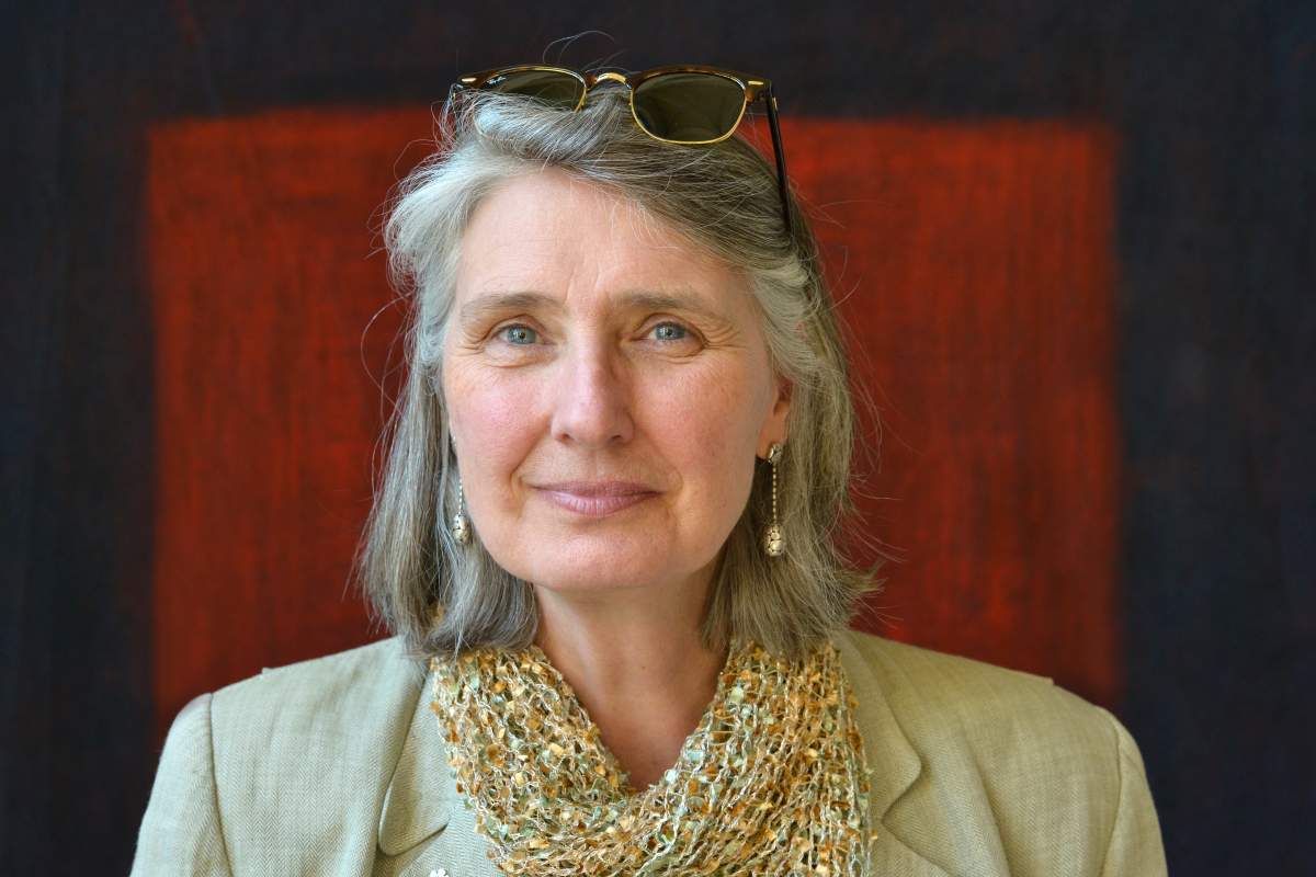 Canadian writer Louise Penny poses during a portrait session held on March 27, 2015 in Lyon, France.