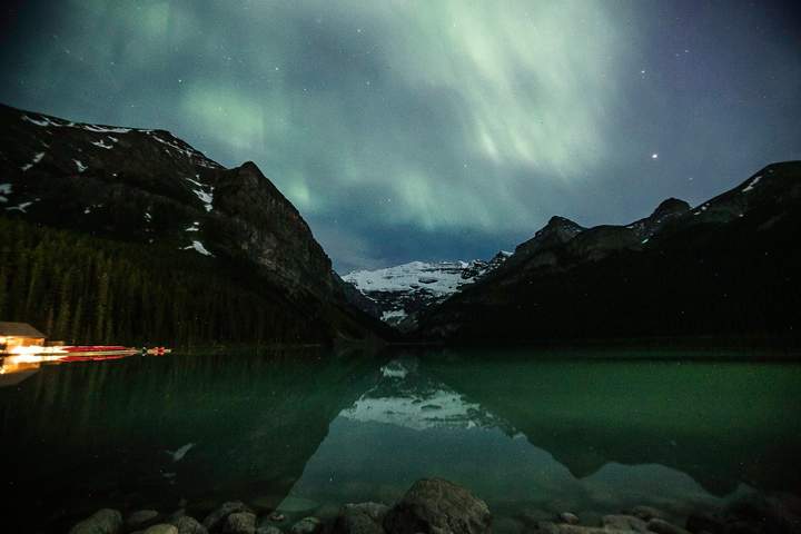 The northern lights over