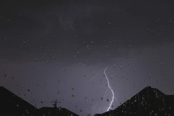 George Schizas snapped a photo of a lightning strike in Vaudreuil.