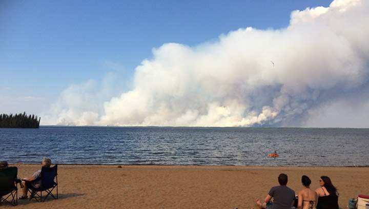 Wildfire at Weyakwin on June 27, 2015.