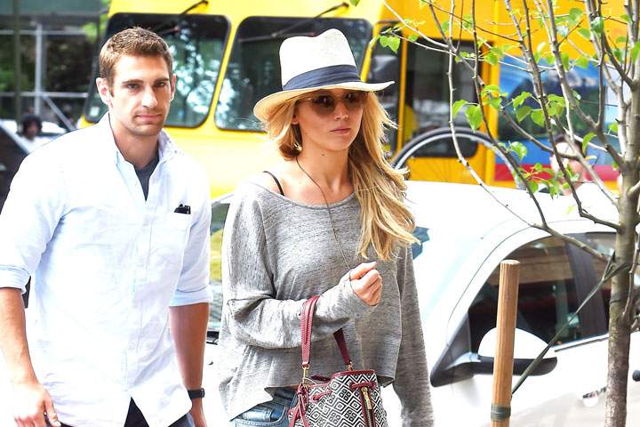Jennifer Lawrence with bodyguard Greg Lenz, pictured on June 10, 2015.