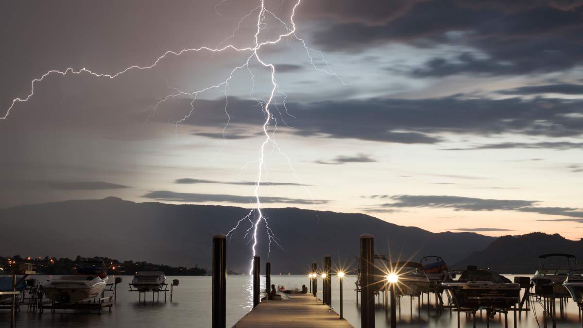 A shot from Osoyoos of the southern Okanagan lightning storm that resulted in several fires.