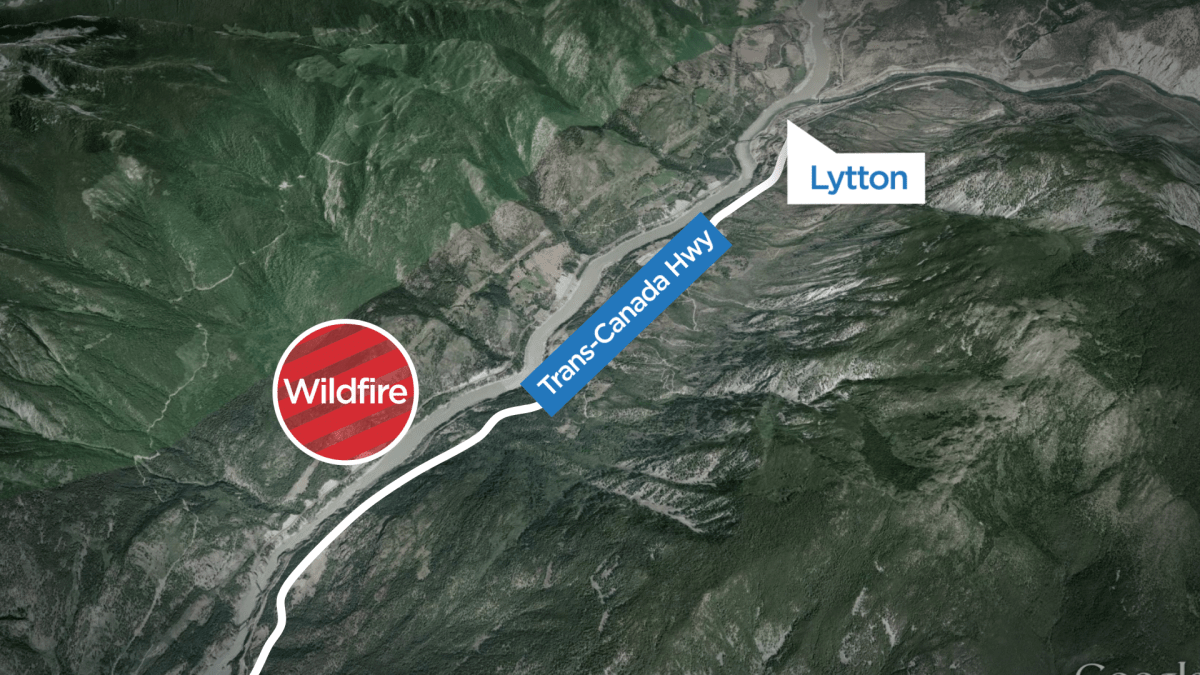Cisco Road Wildfire south of Lytton 1,500 hectares in size, but no longer growing - image