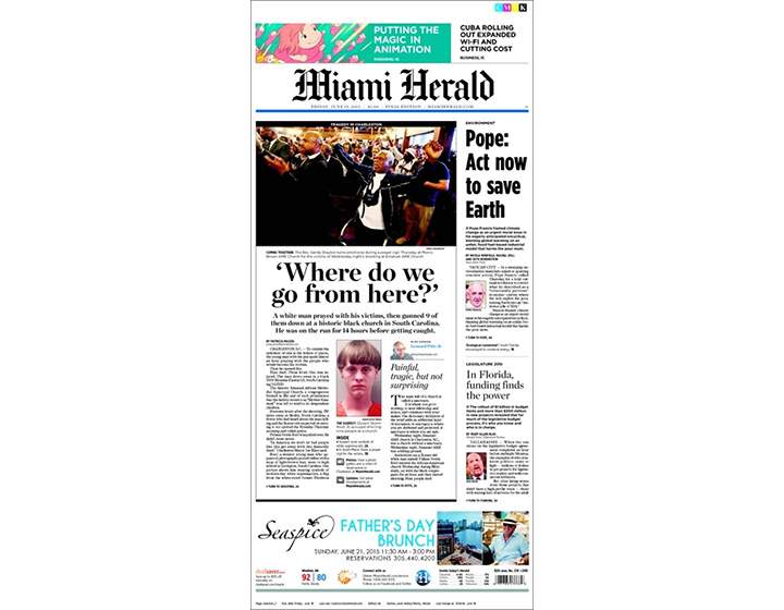 PHOTOS: Newspaper front pages day after Dylann Roof’s capture - image