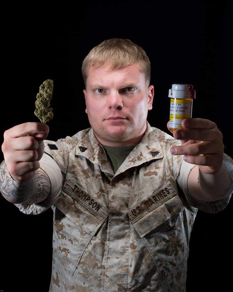 Corporal Barrett Thompson did three combat tours in Iraq from 2004 to 2008.