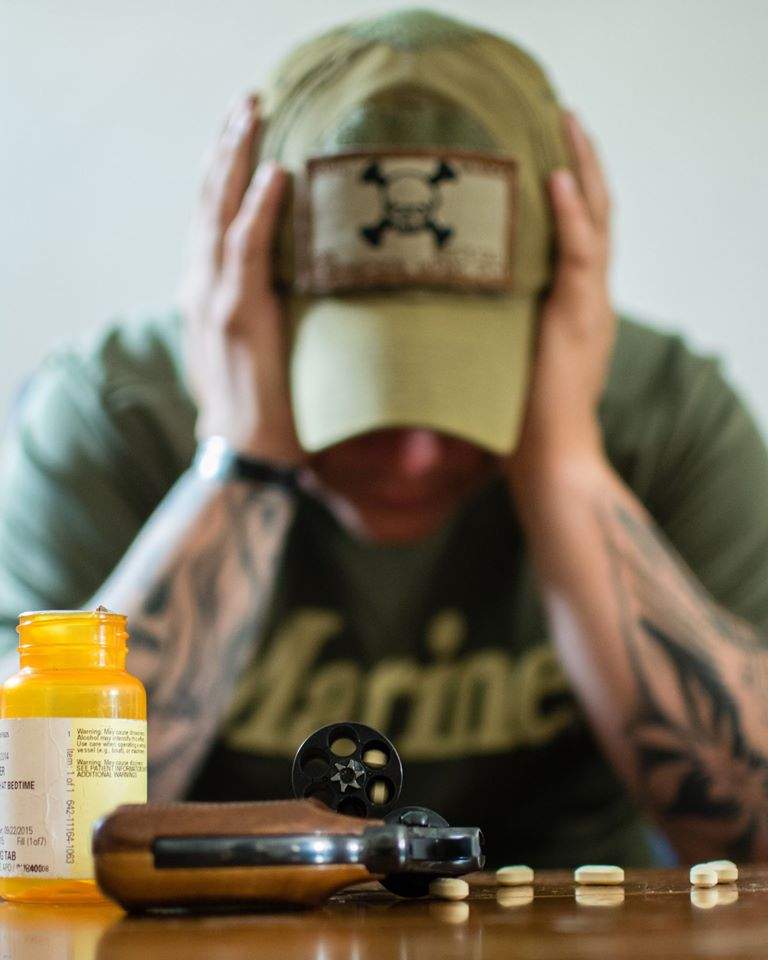 Mike Whiter’s photos look to capture what he says is the link between overuse of prescription medication and suicides among veterans.
