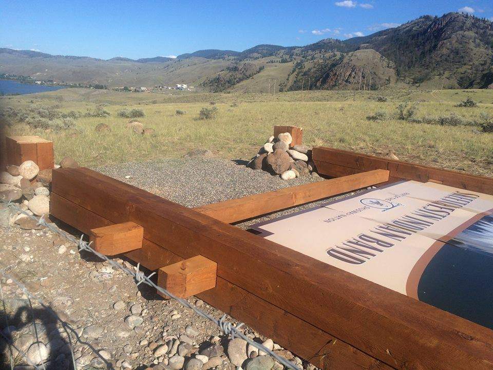 The Skeetchestn Indian Band welcome sign was only erected last week.