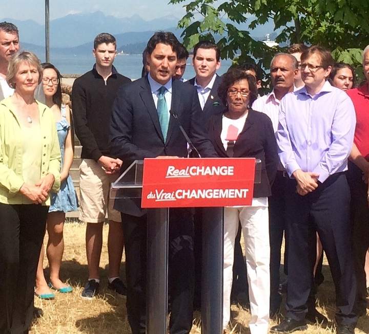 Liberal Leader Justin Trudeau unveiled his environmental platform in Vancouver, B.C. on June 29, 2015.