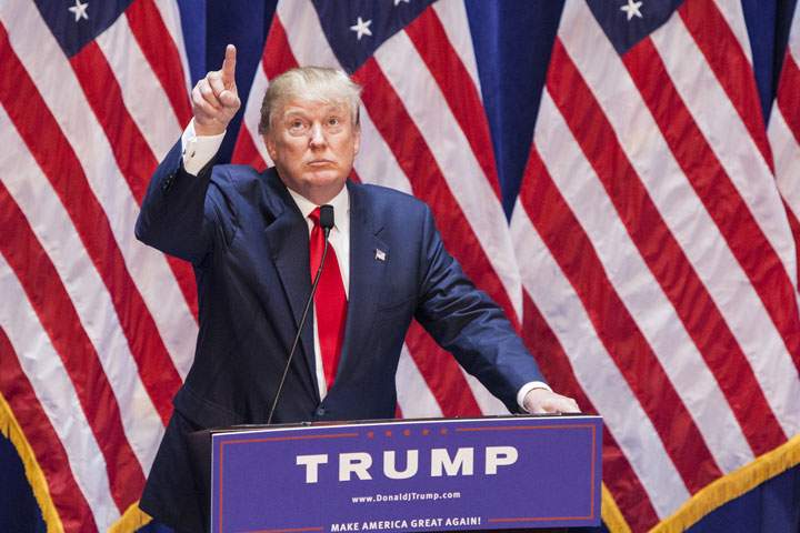 Donald Trump, pictured on June 16, 2015.