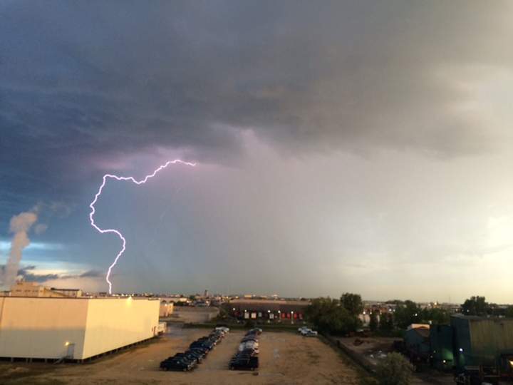 West End Garbage Hill Winnipeg Manitoba storm