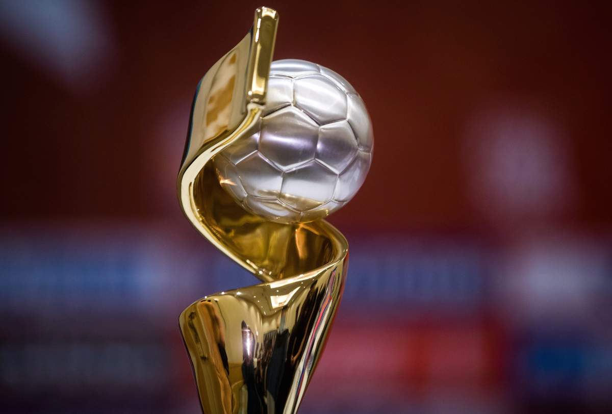 The FIFA Women's World Cup trophy is seen during the opening press conference for the competition, in Vancouver, B.C., on Thursday June 4, 2015. The Women's World Cup is being held in six Canadian cities, including Vancouver, from June 6 to July 5. THE CANADIAN PRESS/Darryl Dyck.