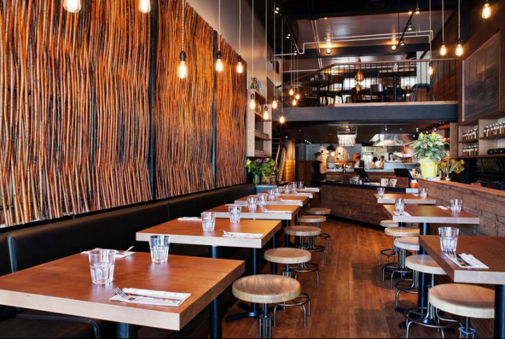 Inside the Sesame restaurant.