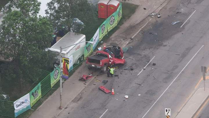 A teen has been killed after a crash on 19th Street East in downtown Saskatoon.