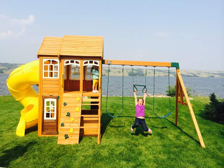 July 13: This Your Saskatchewan photo was taken by Lauren Perryman at Buffalo Pound Lake on their newly built swing set.