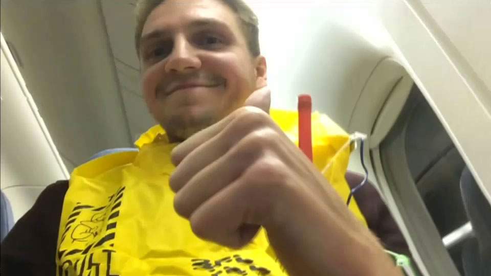Plane passenger records terrifying moment before possible emergency landing into ocean - image